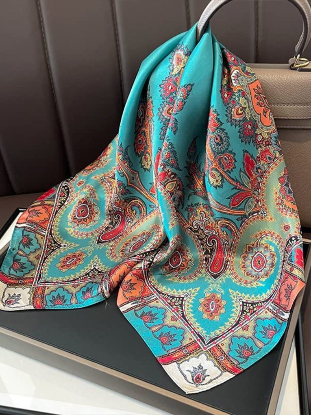New - 100% Pure Mulberry Silk Scarf‎ 27"'x27(in) Square Scarf Head Scarf Neck